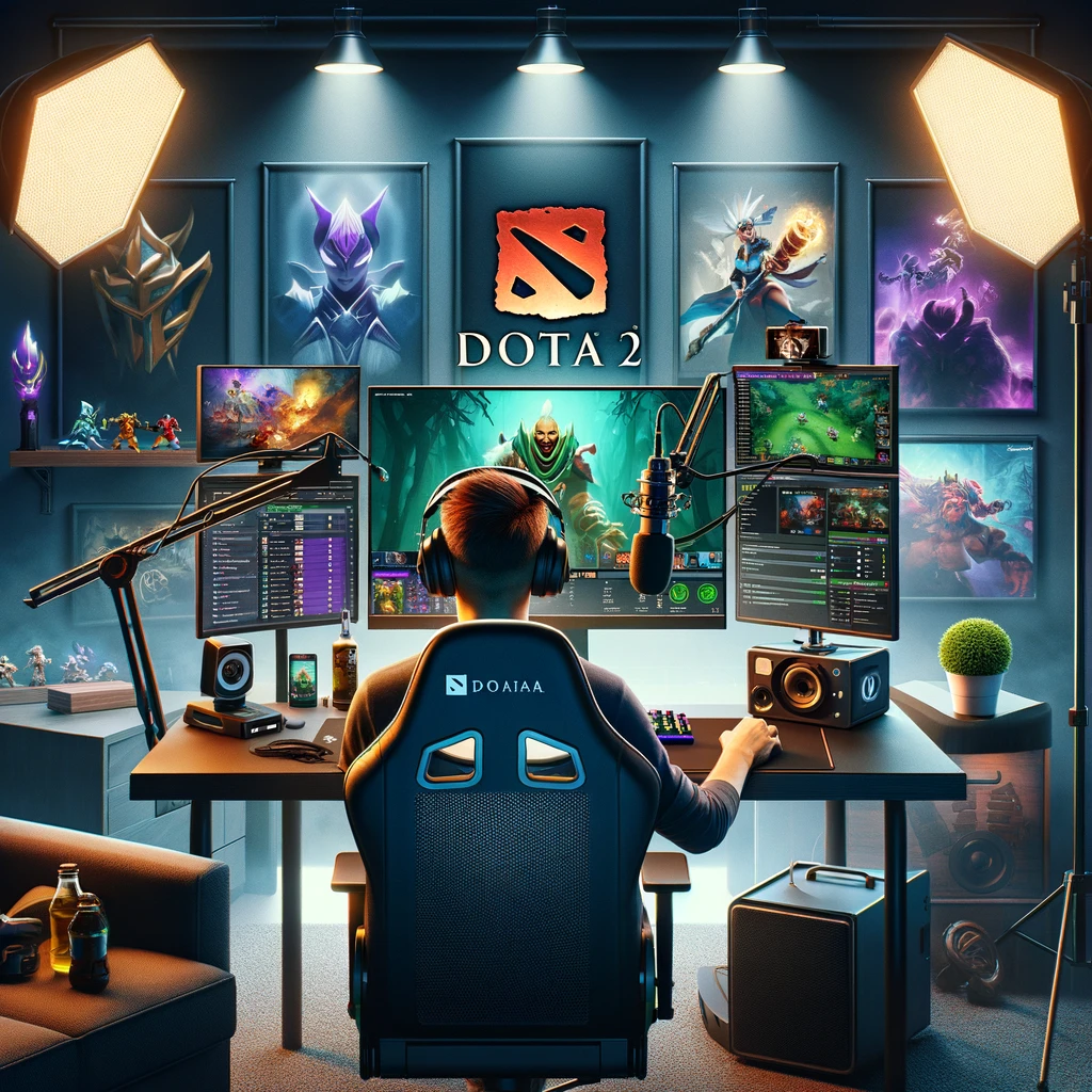 Dota 2 streaming setup