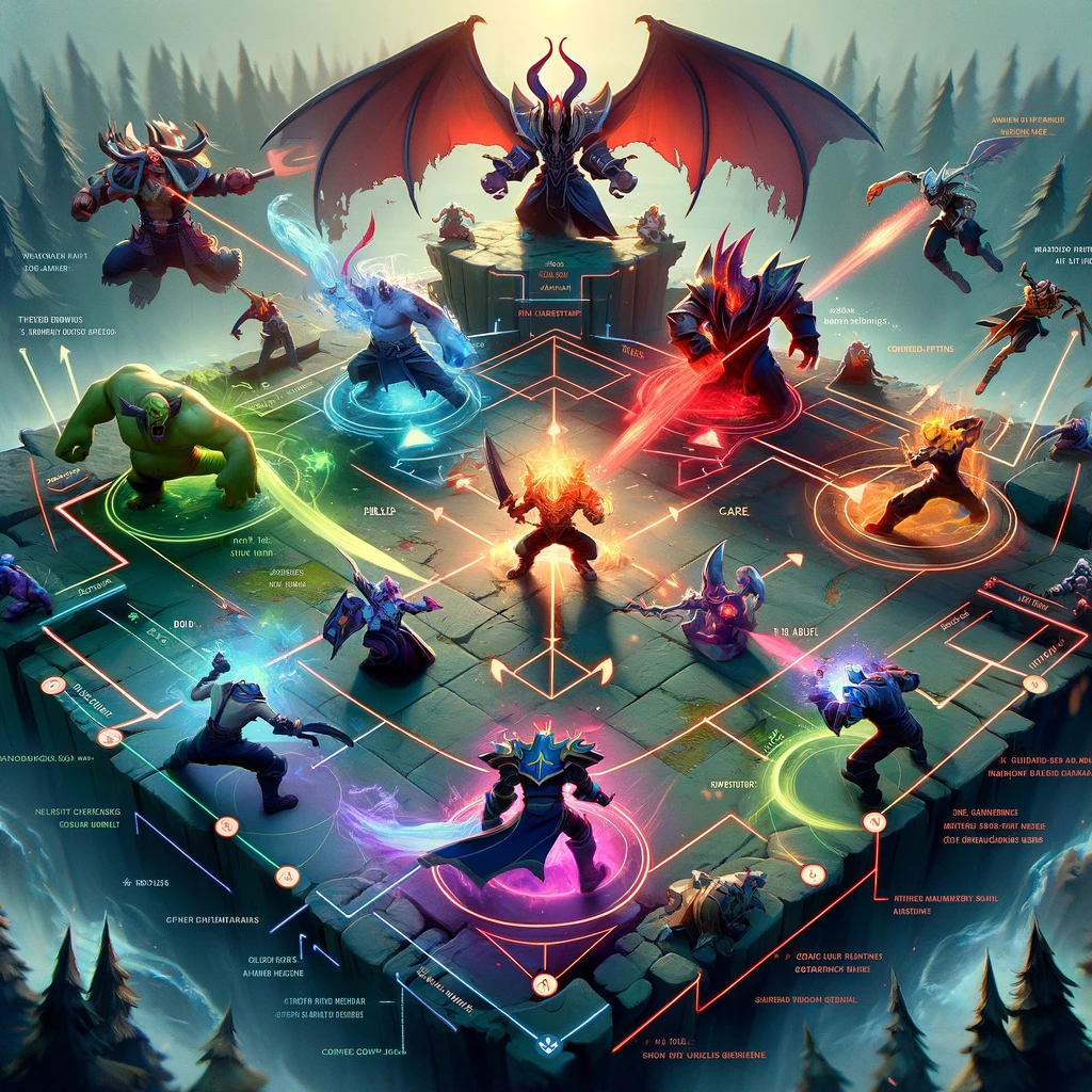 Dota 2 team fight positioning