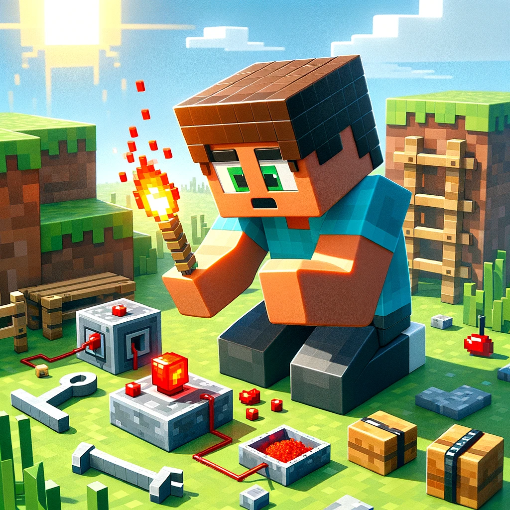 Minecraft beginner redstone