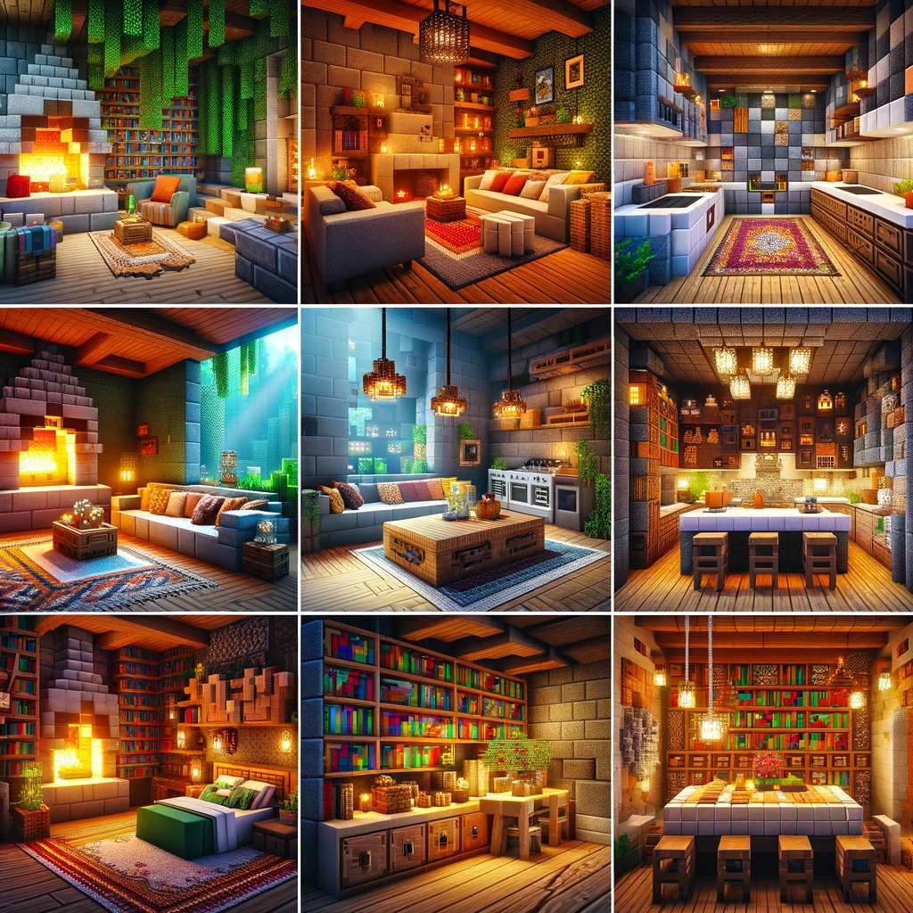Minecraft interior decorating