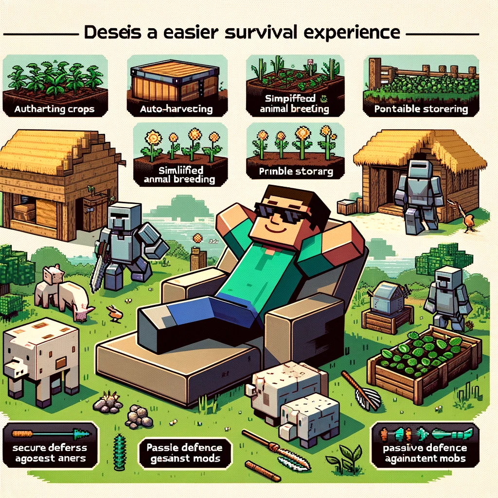 Minecraft mods for easy survival