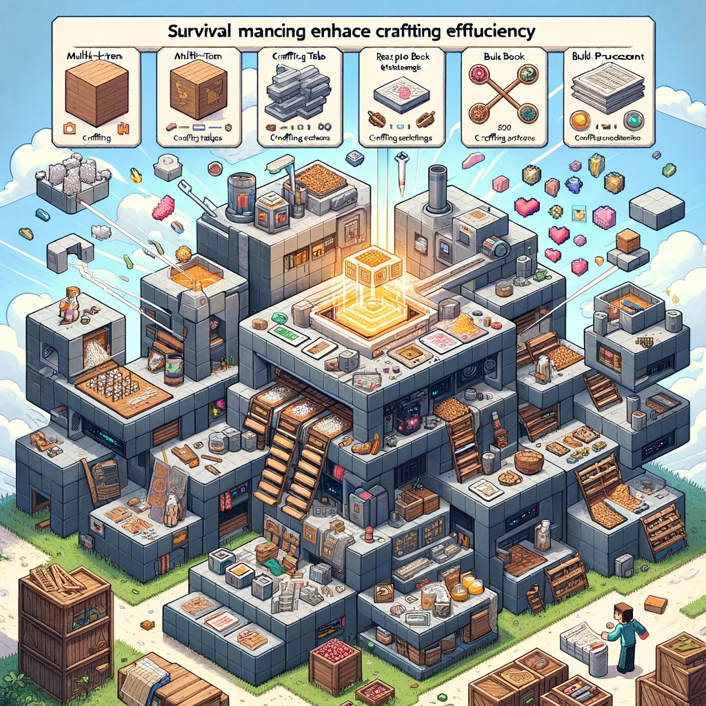 Minecraft survival mods for crafting efficiency