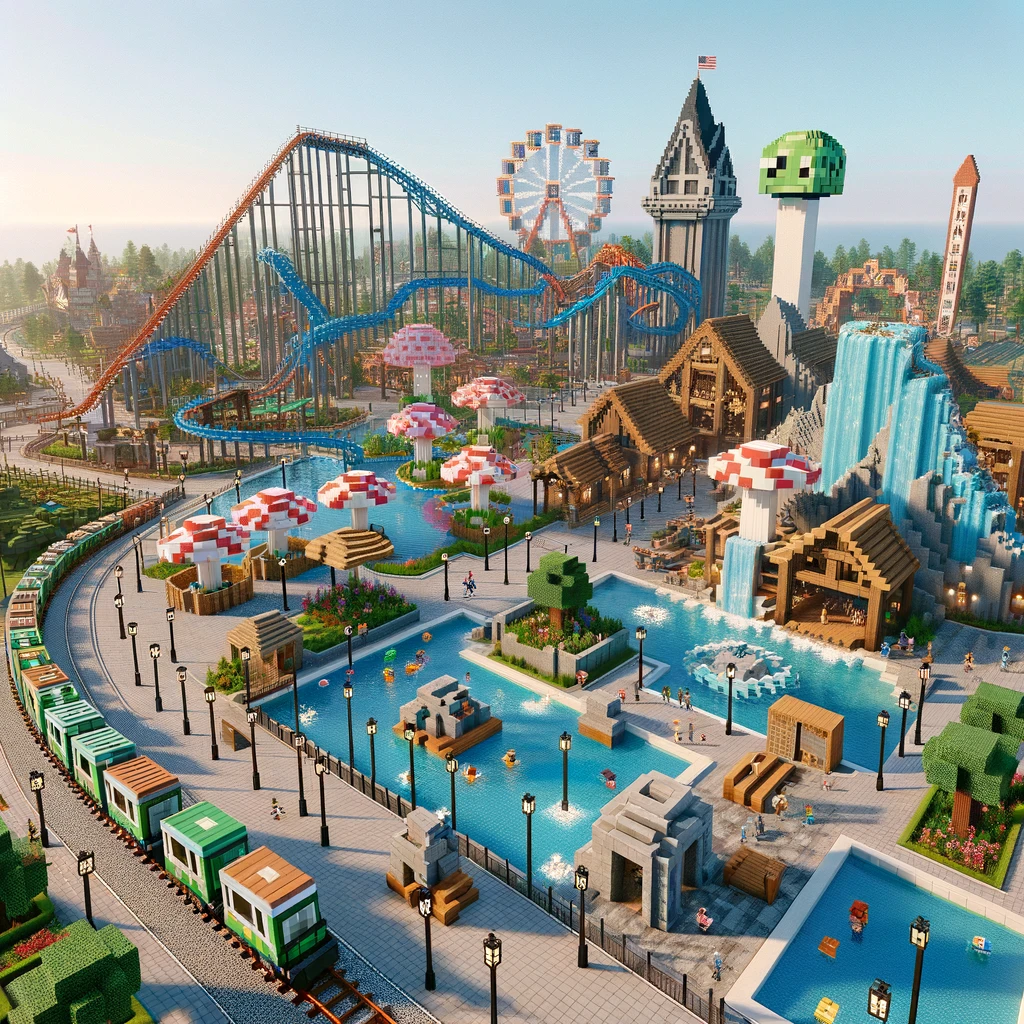 Minecraft themed parks
