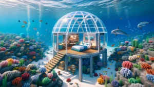 Minecraft underwater house