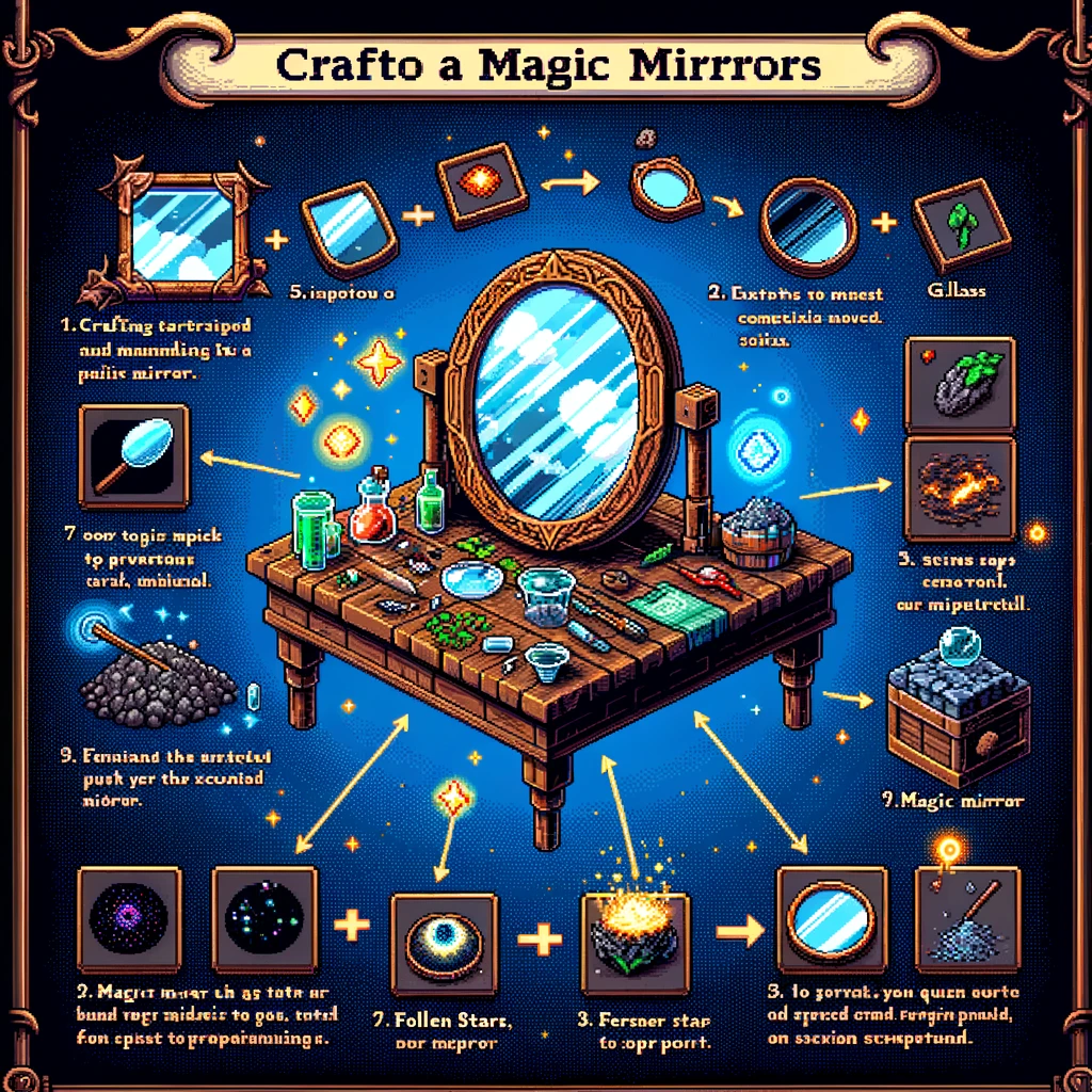 Crafting Terraria magic mirrors