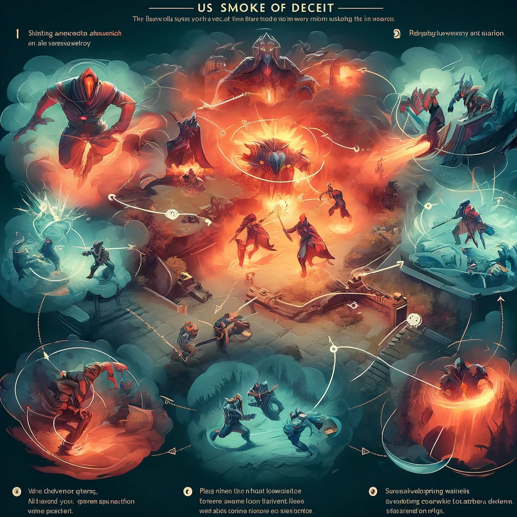 Dota 2 using smoke of deceit effectively