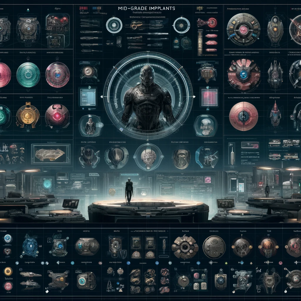EVE Online mid-grade implant sets