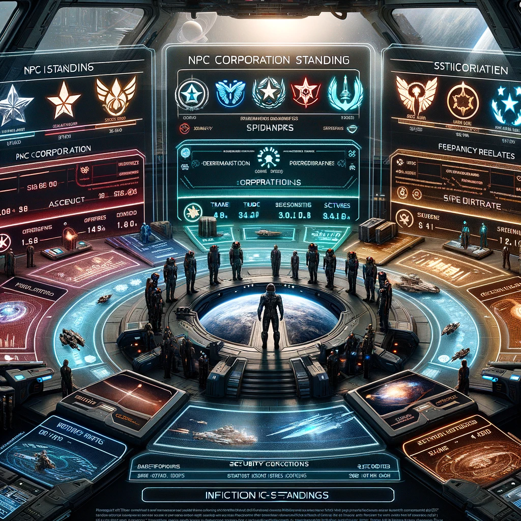 NPC corporation standings EVE Online