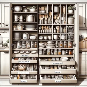Organizing kitchen cabinets