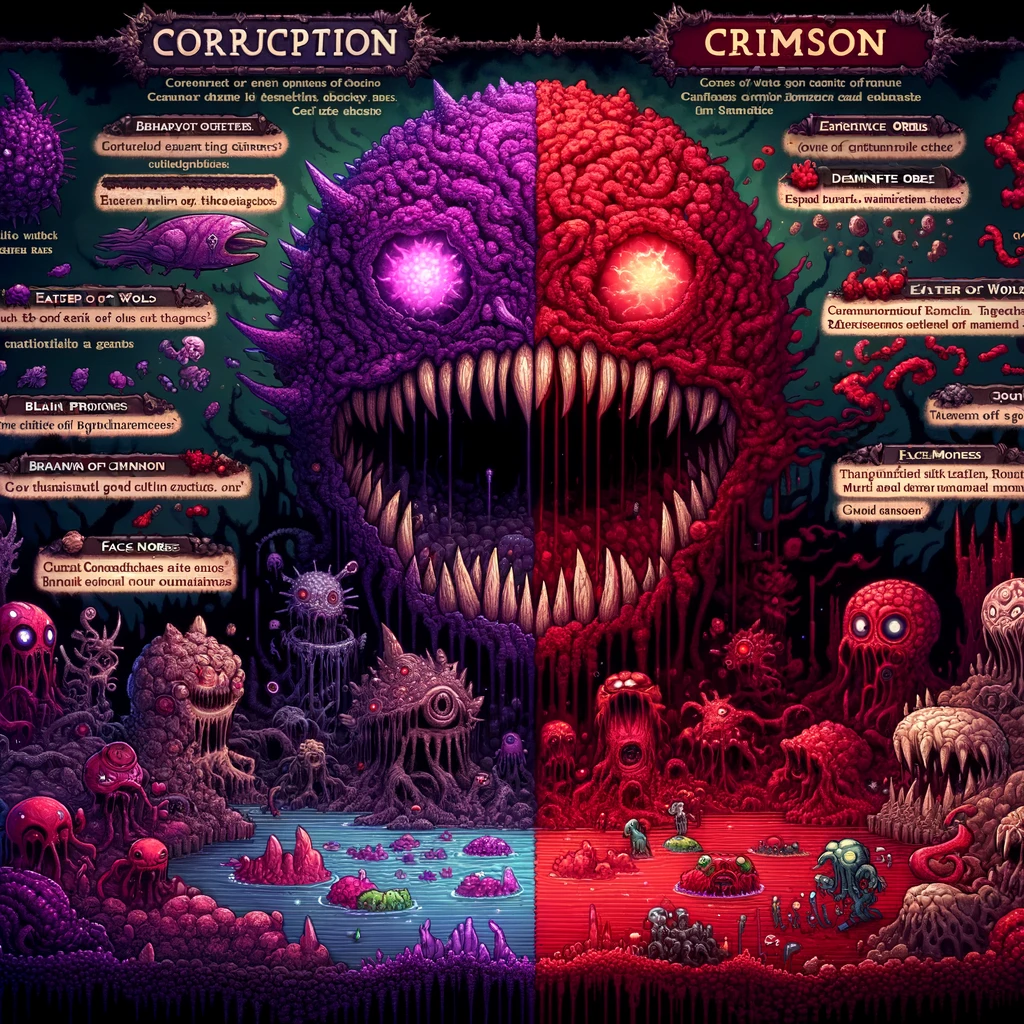 Terraria corruption vs crimson
