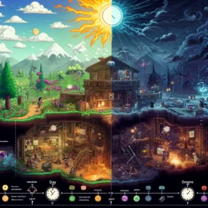 Terraria day and night cycle effects