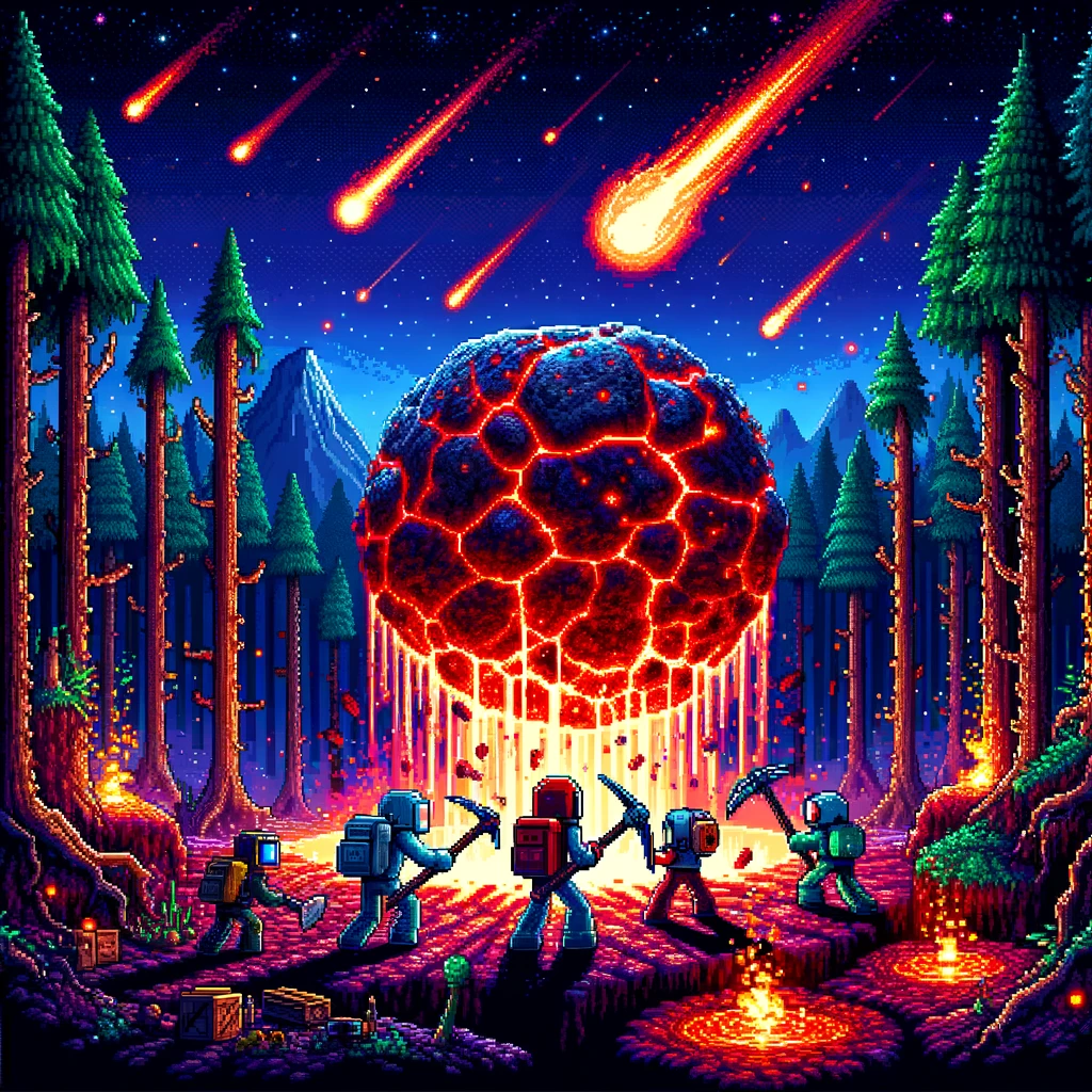Terraria meteorite hunting