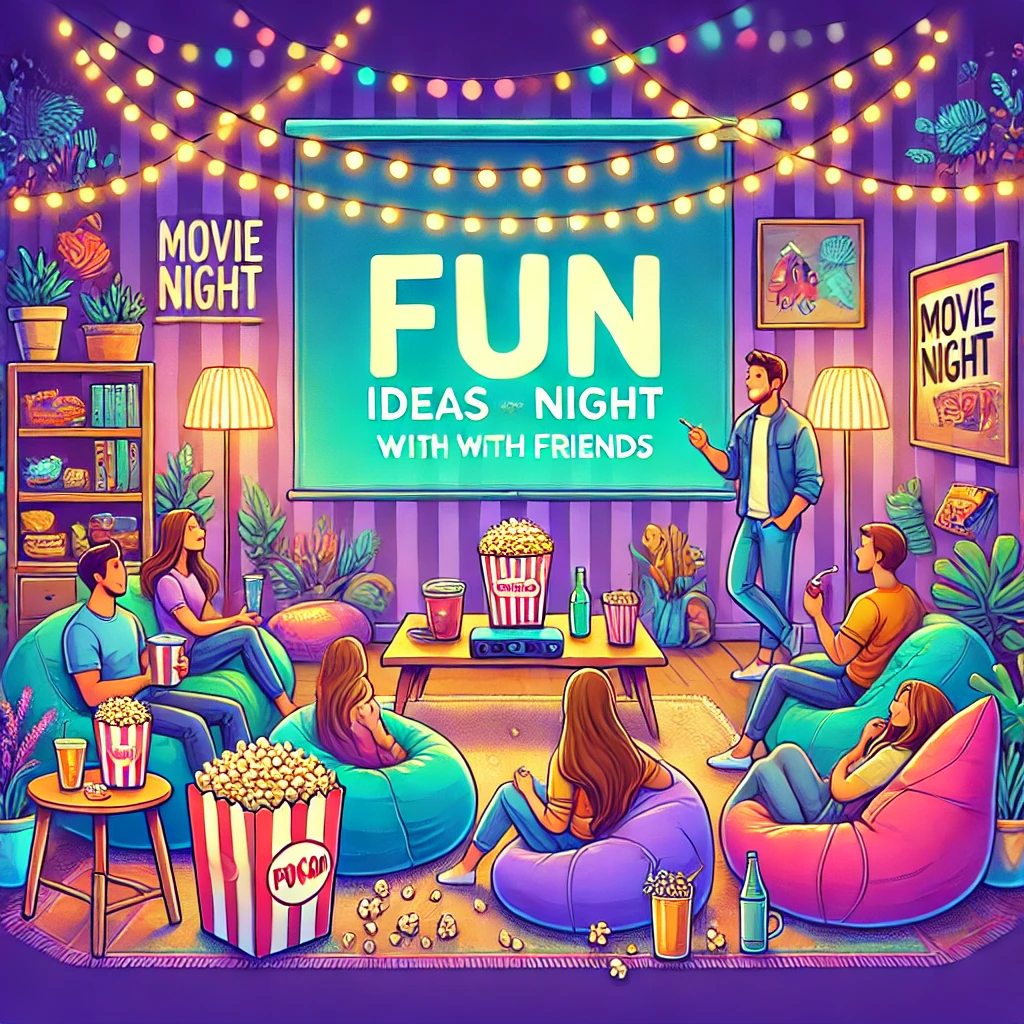 Fun ideas for a movie night with friends