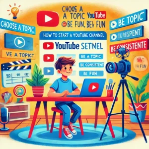 How to start a YouTube channel as a kid