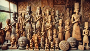 African sculptures in Ivory Coast