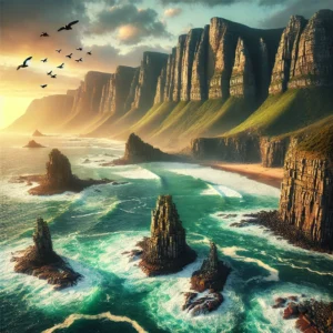 Coastal cliffs in South Africa