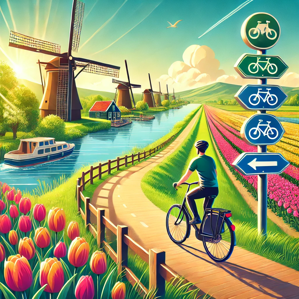 Cycling routes in the Netherlands