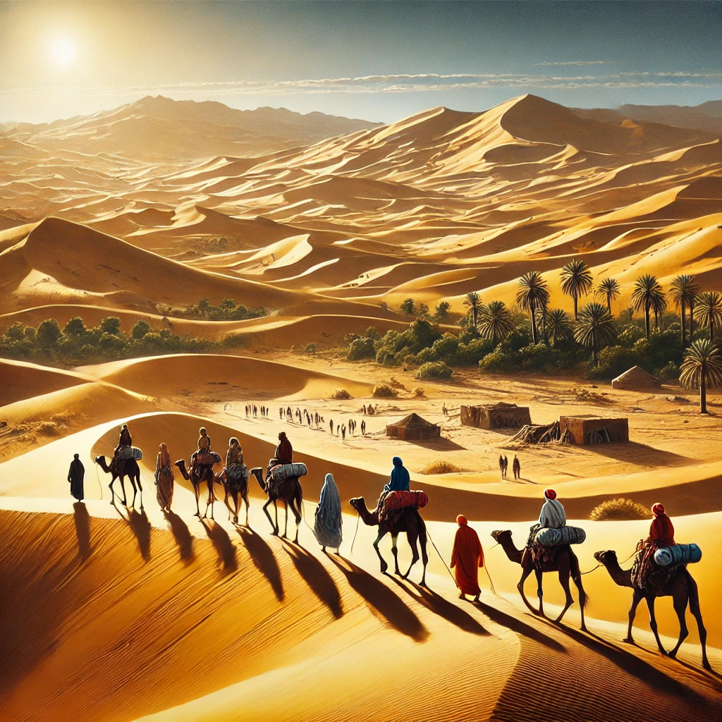 Desert trekking in Mauritania