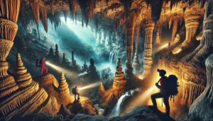 Exploring caves in South Africa