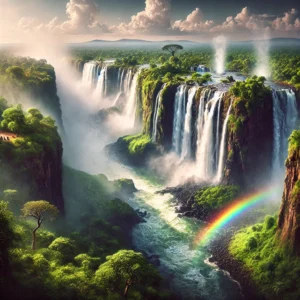Famous waterfalls in Zambia