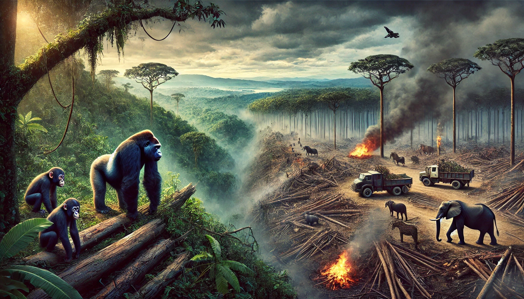 Habitat loss in the Congo Basin