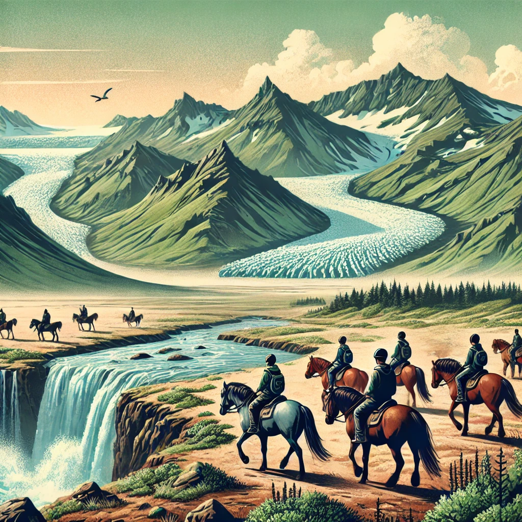Horseback riding in Iceland