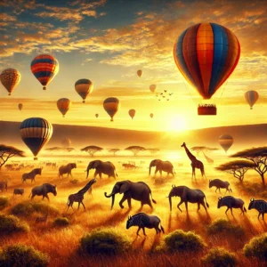 Hot air balloon rides in Serengeti