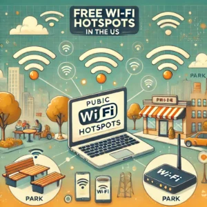 How do free Wi-Fi hotspots work in the US