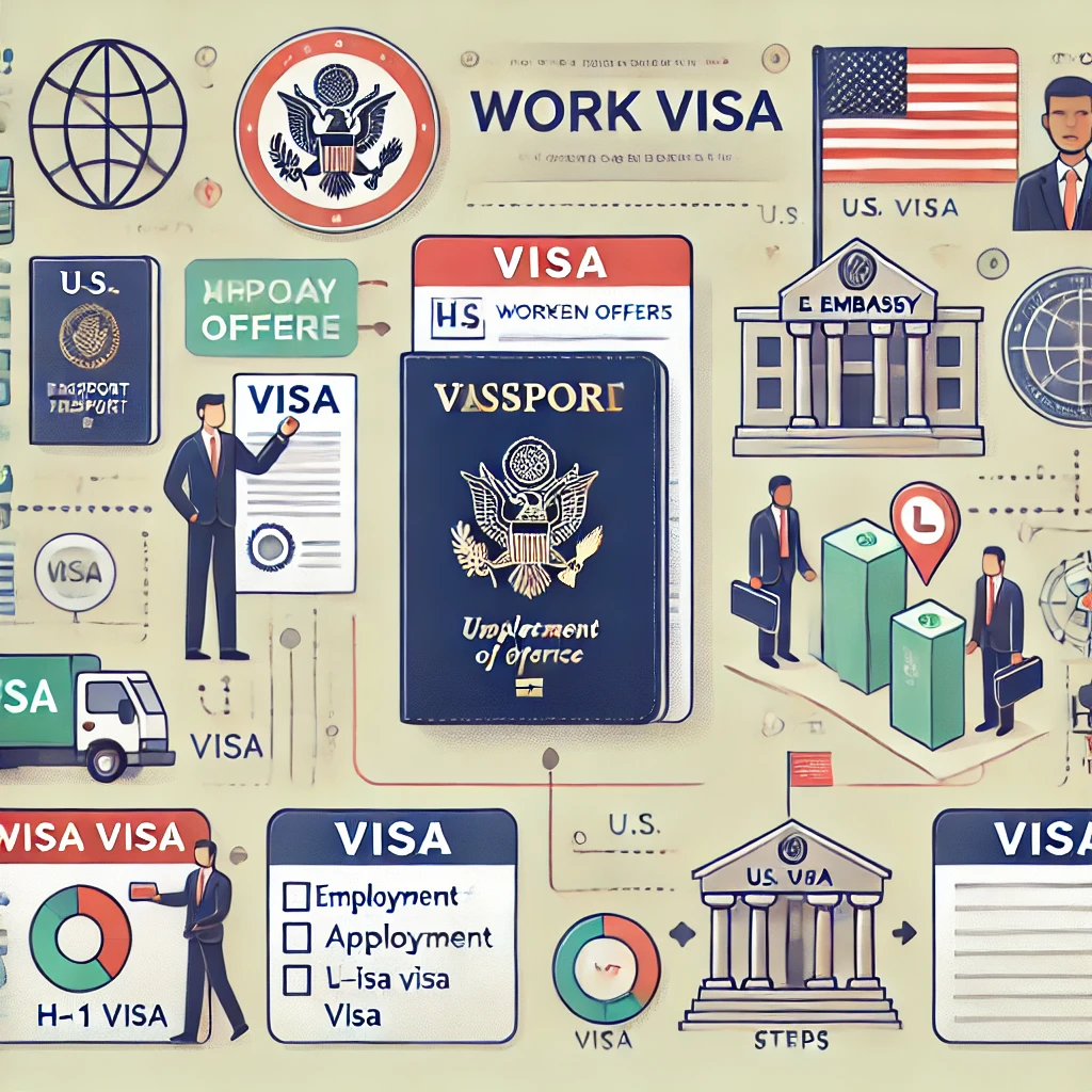 How does the US work visa process work