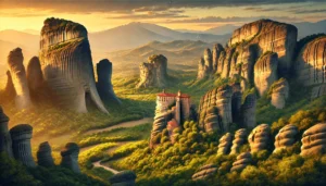 Natural rock formations in Greece