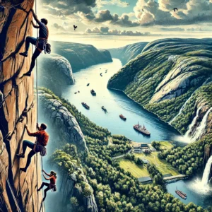 Rock climbing in Norway