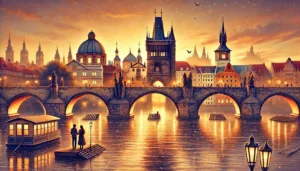 Romantic bridges in Prague