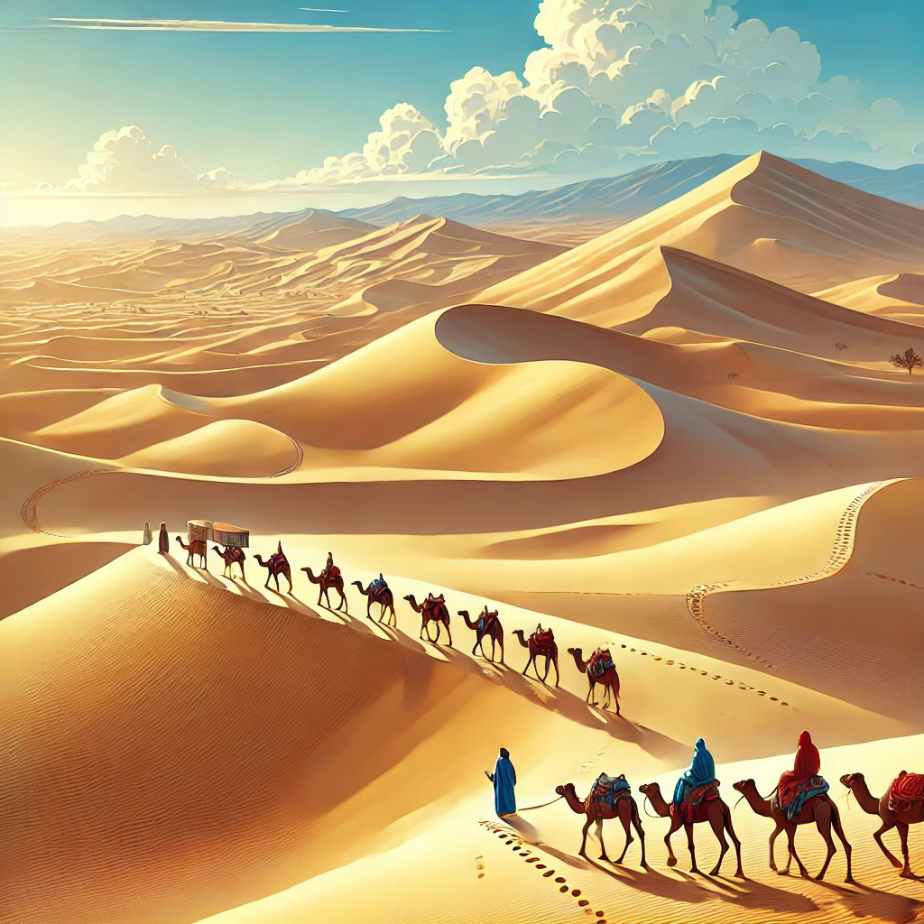 Sand dunes in Algeria