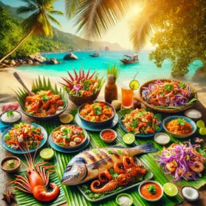 Seafood dishes in Seychelles