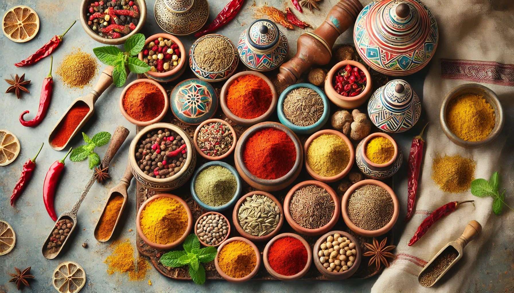 Spices used in Tunisian cooking