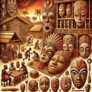 Traditional masks of Ivory Coast