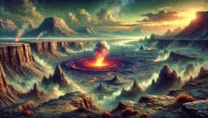 Volcanic craters in Ethiopia
