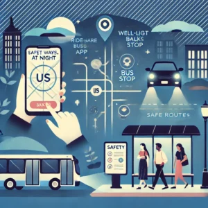 What is the safest way to travel at night in US cities