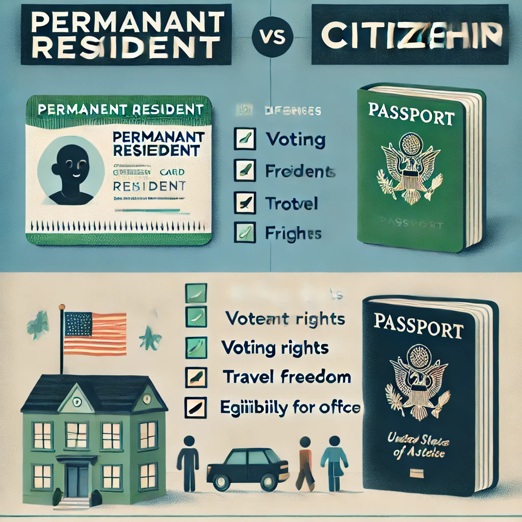 What’s the difference between permanent residency and citizenship