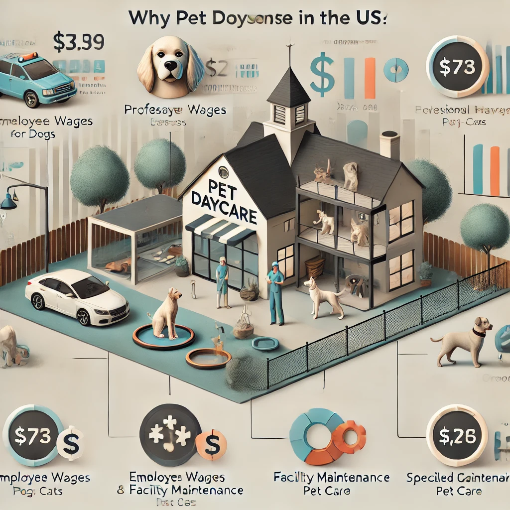 Why are pet daycare services so costly in the US
