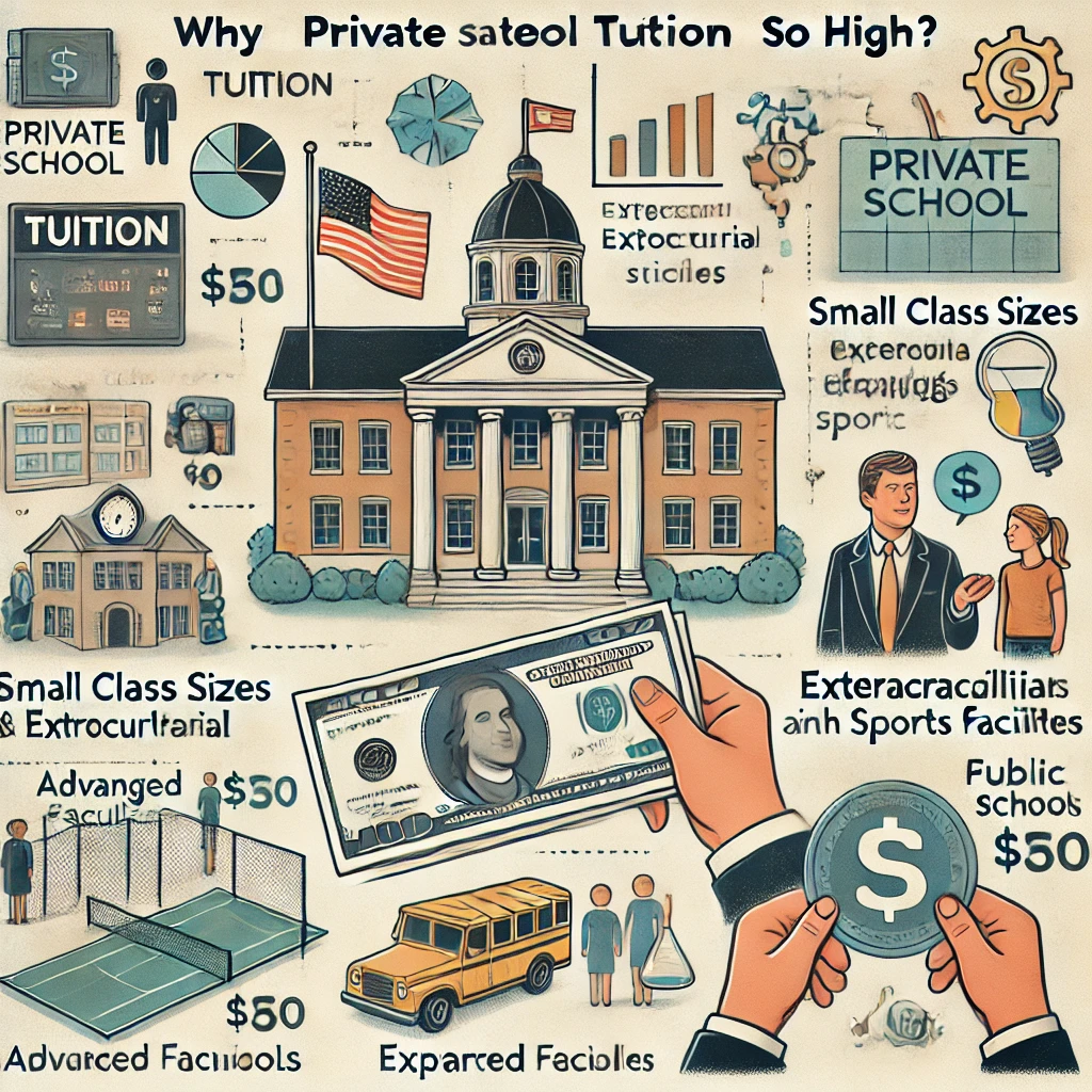 Why is private school tuition so high in the US