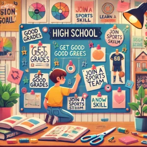 creating a vision board for high school goals