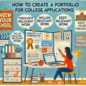 how to create a portfolio for college applications