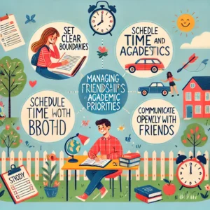 managing friendships and academic priorities