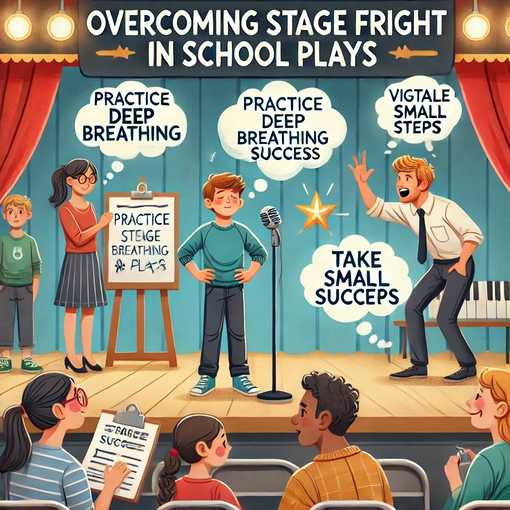 overcoming stage fright in school plays