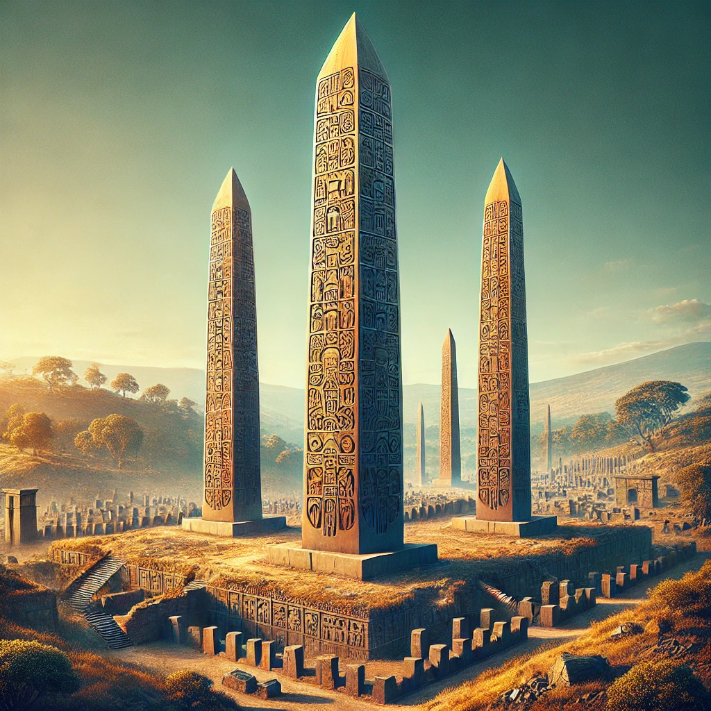Aksum obelisks in Ethiopia