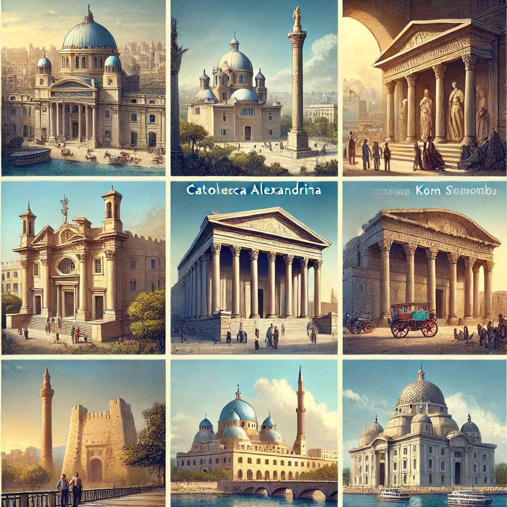 Historic sites in Alexandria, Egypt