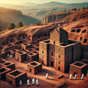 Lalibela rock-hewn churches in Ethiopia